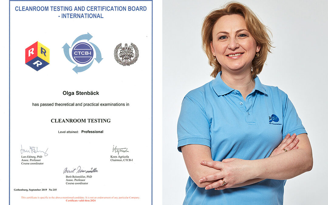 Olga Stenbäck certifierad CTCB-tekniker